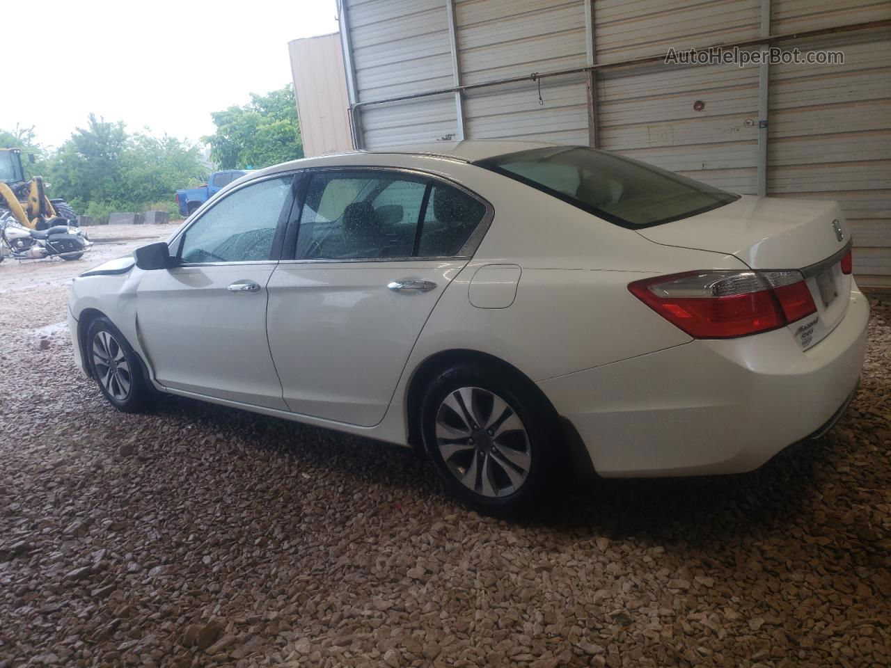 2014 Honda Accord Lx White vin: 1HGCR2F35EA041209