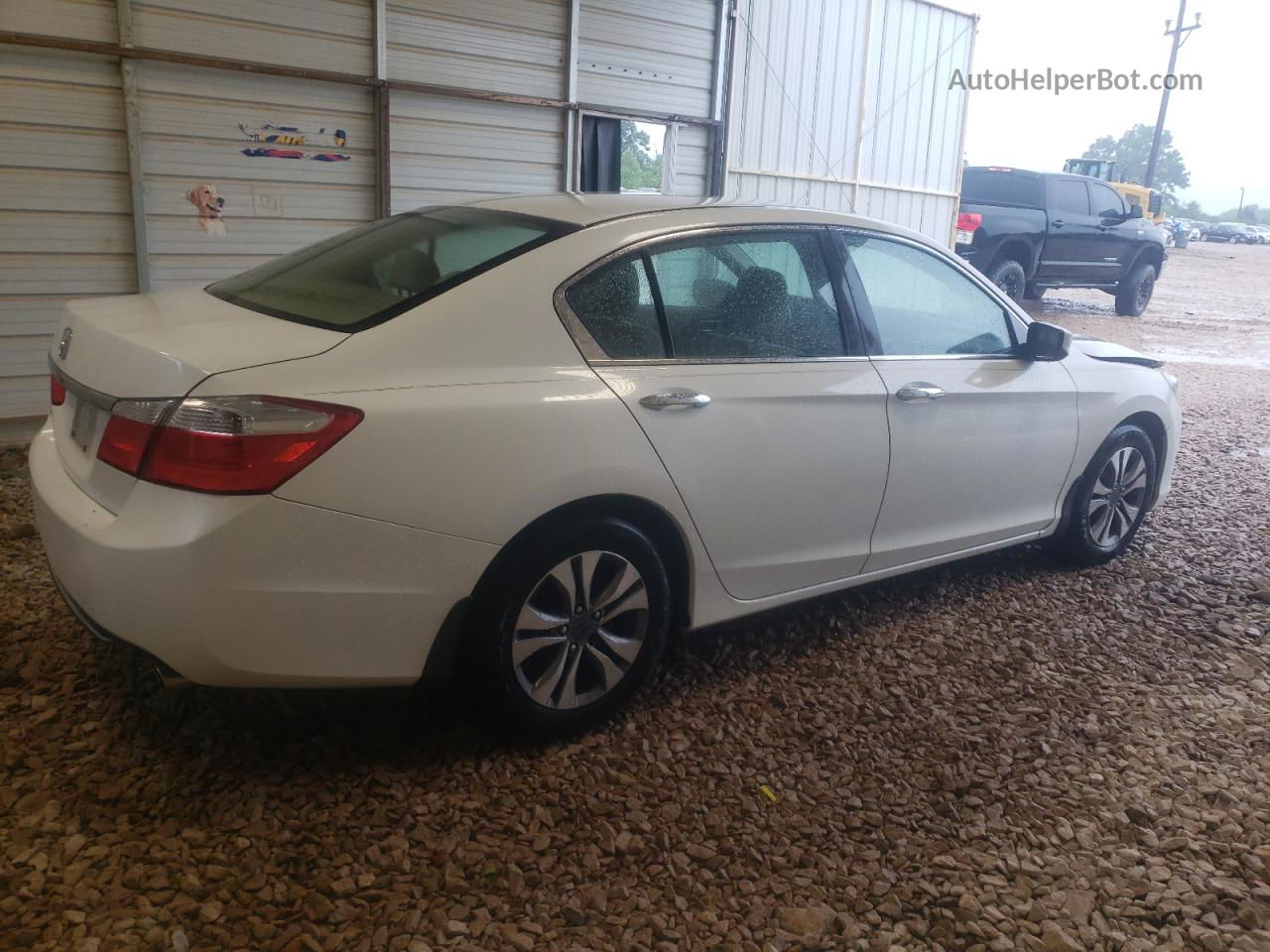 2014 Honda Accord Lx White vin: 1HGCR2F35EA041209