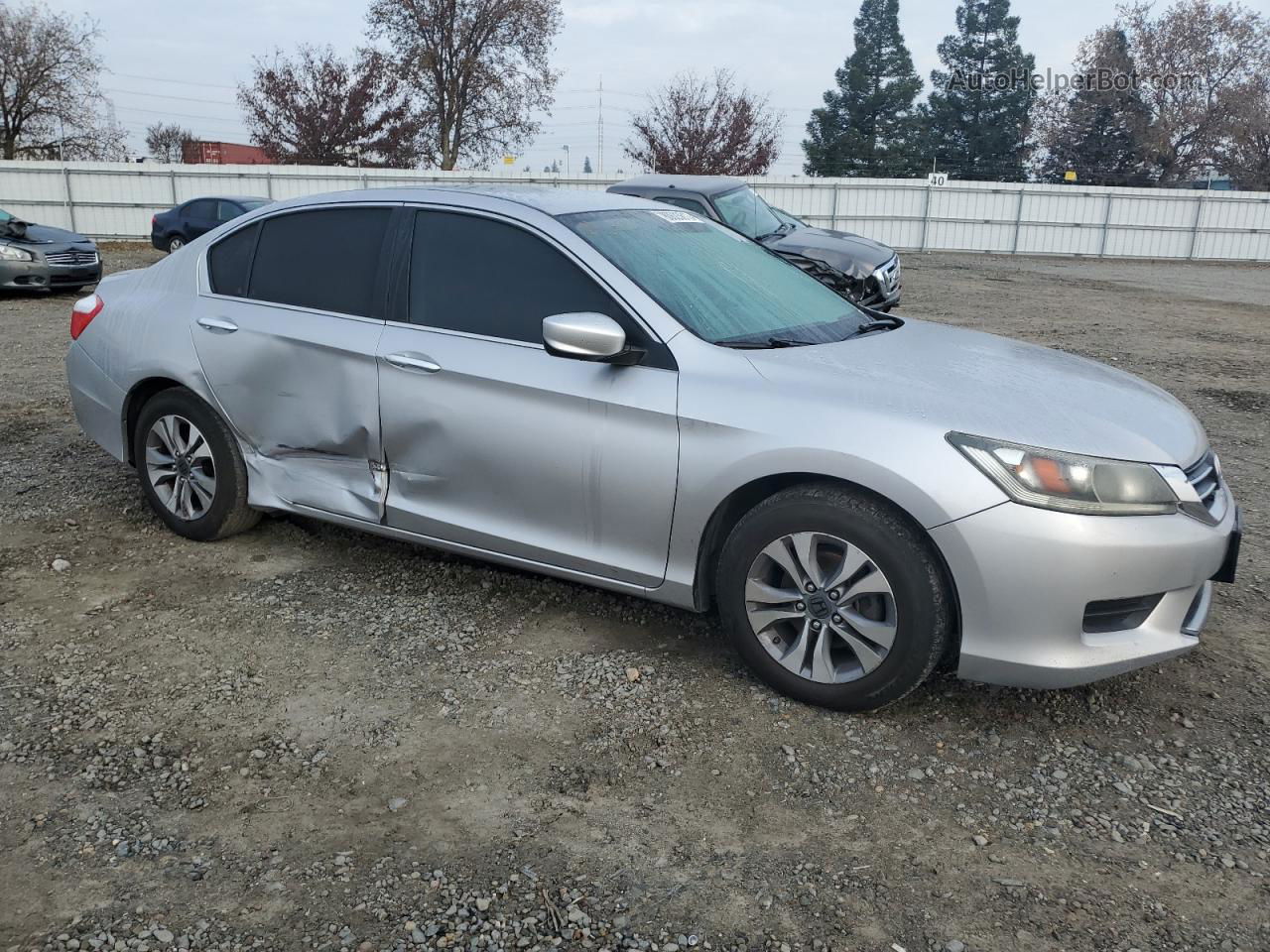 2014 Honda Accord Lx Silver vin: 1HGCR2F35EA046586