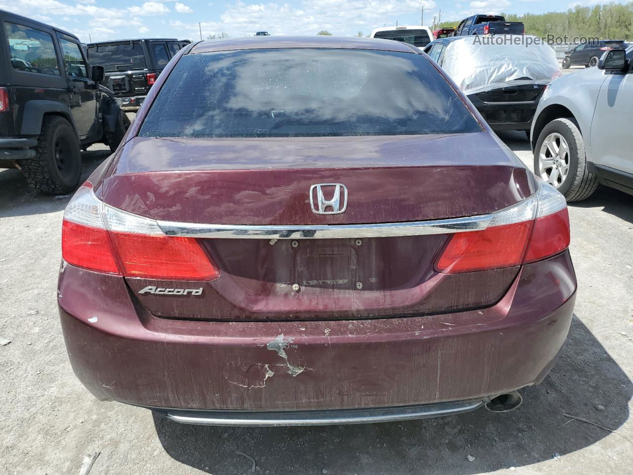 2014 Honda Accord Lx Maroon vin: 1HGCR2F35EA050847