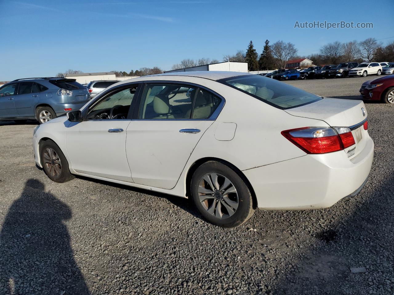 2014 Honda Accord Lx White vin: 1HGCR2F35EA165271