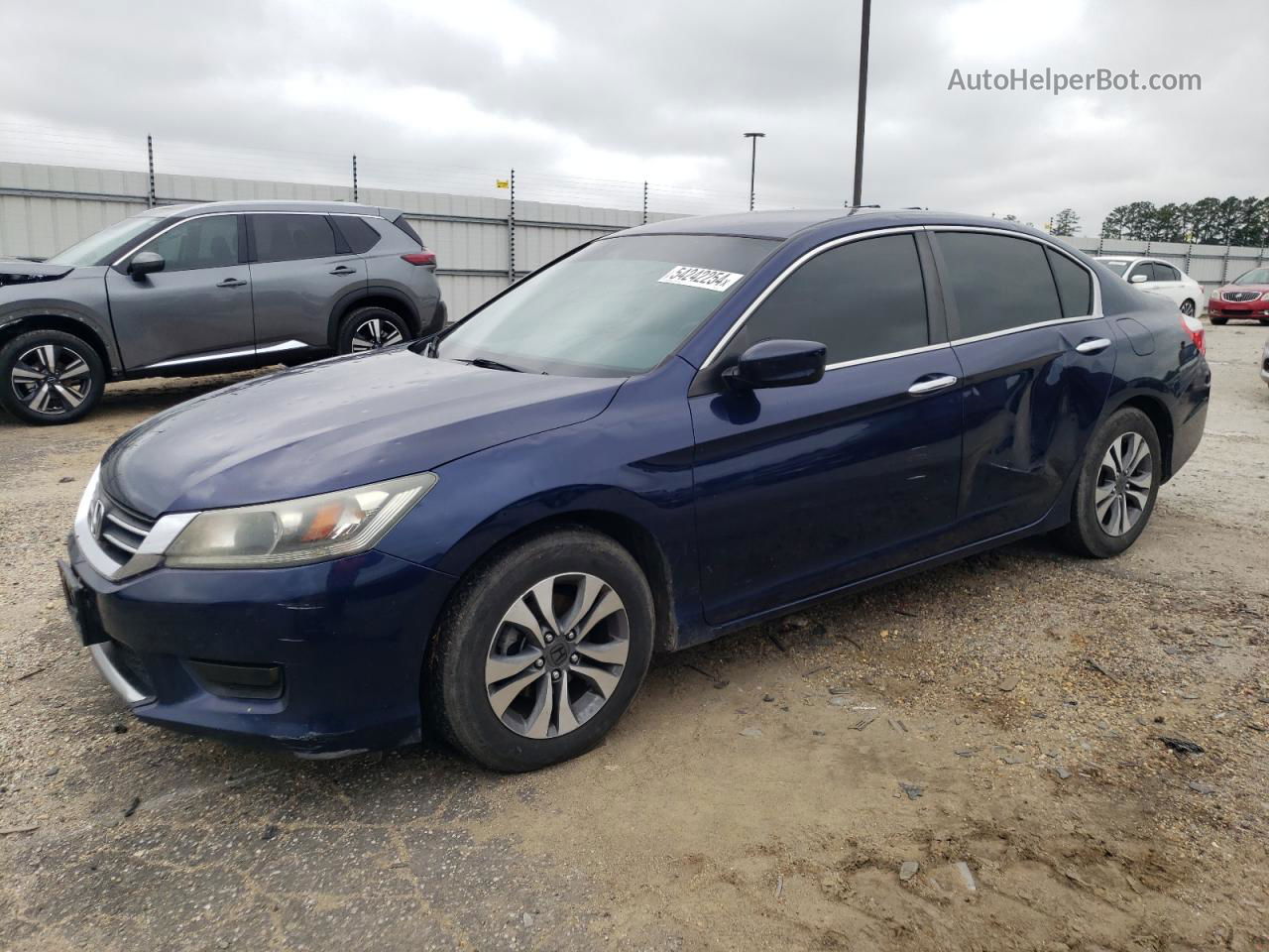 2014 Honda Accord Lx Blue vin: 1HGCR2F35EA194561