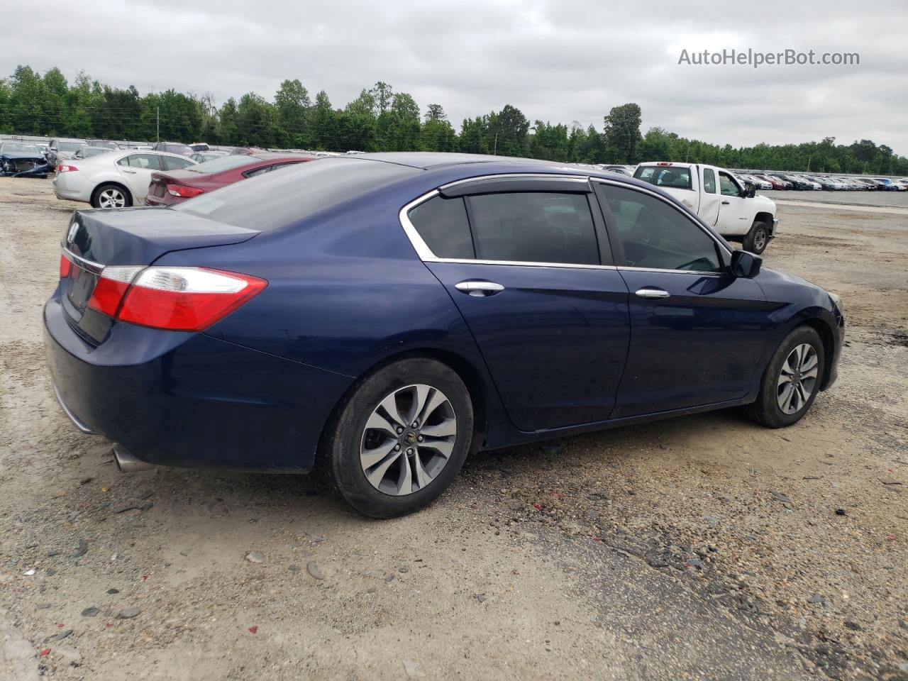 2014 Honda Accord Lx Blue vin: 1HGCR2F35EA194561