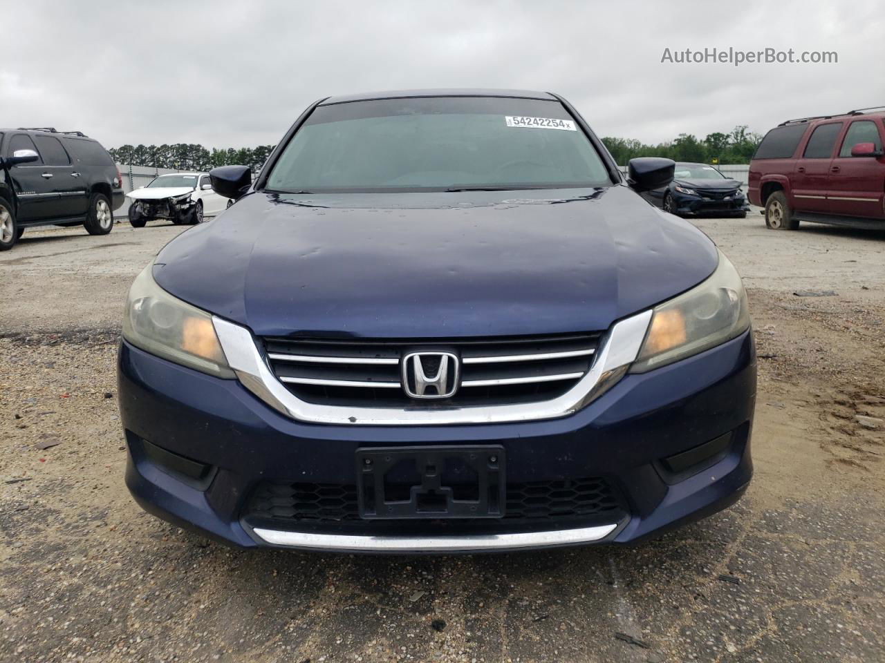 2014 Honda Accord Lx Blue vin: 1HGCR2F35EA194561