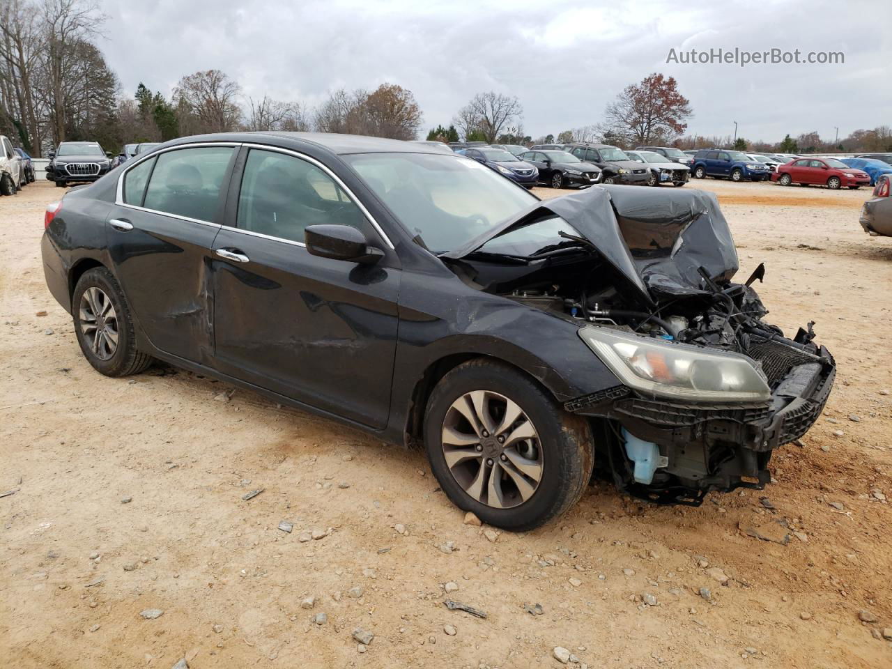 2014 Honda Accord Lx Black vin: 1HGCR2F35EA198397