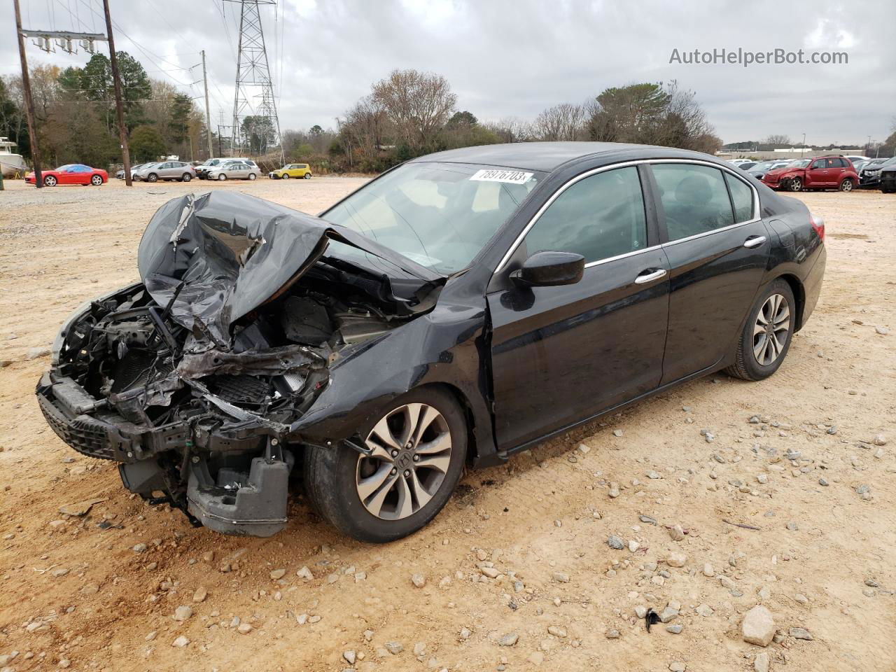 2014 Honda Accord Lx Black vin: 1HGCR2F35EA198397