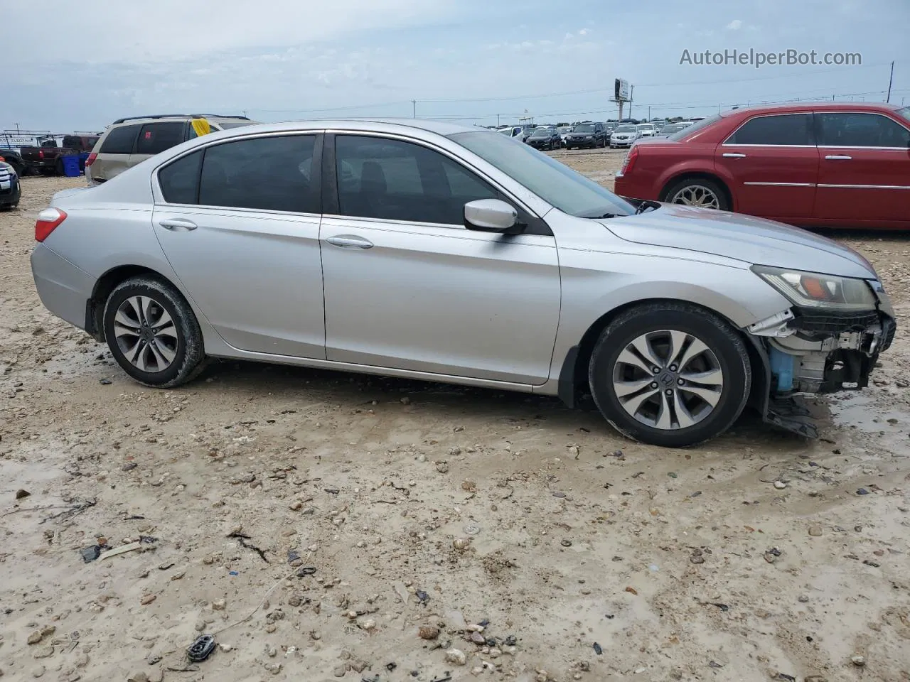 2014 Honda Accord Lx Silver vin: 1HGCR2F35EA268819