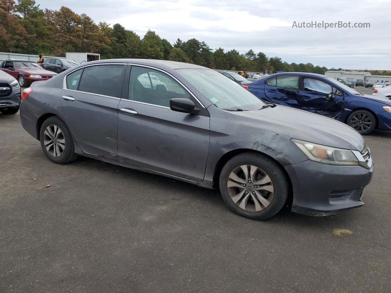 2014 Honda Accord Lx Gray vin: 1HGCR2F35EA270618