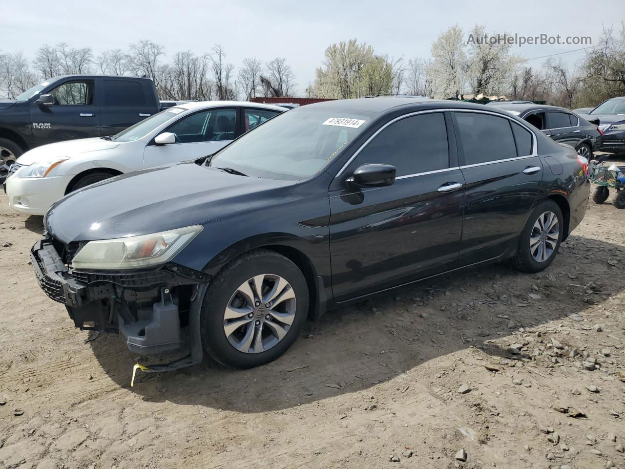 2014 Honda Accord Lx Black vin: 1HGCR2F35EA294384