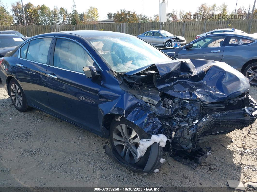 2015 Honda Accord Lx Blue vin: 1HGCR2F35FA184100