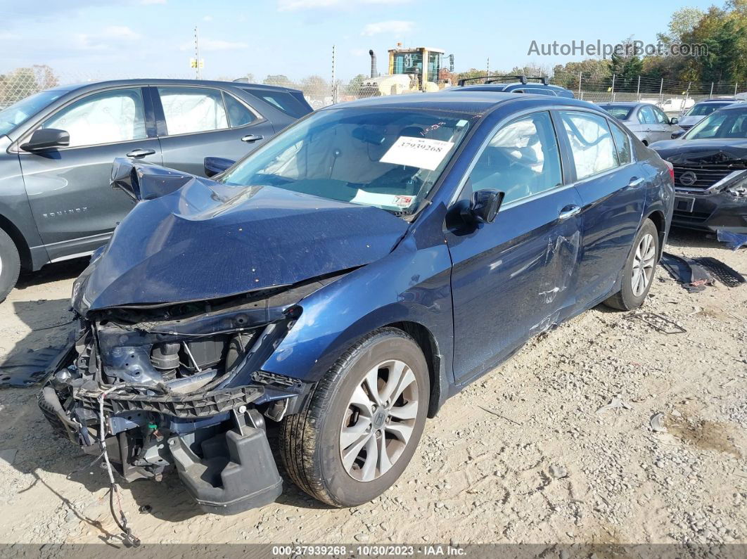 2015 Honda Accord Lx Blue vin: 1HGCR2F35FA184100