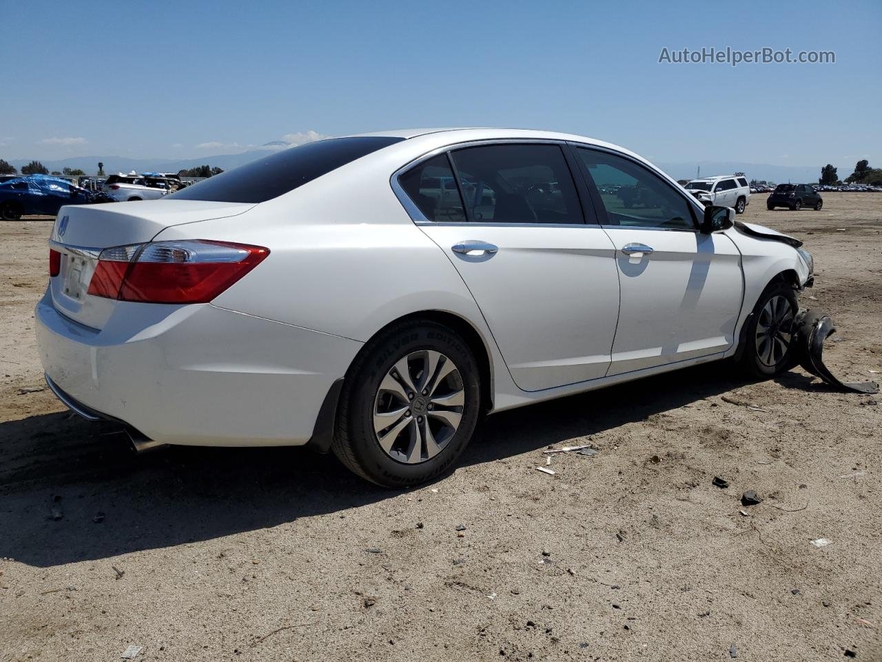 2015 Honda Accord Lx White vin: 1HGCR2F35FA204104