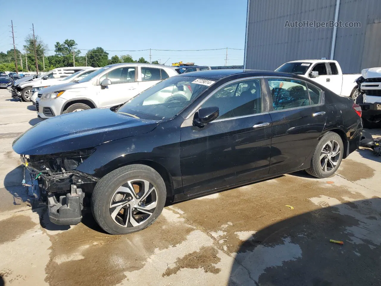 2016 Honda Accord Lx Black vin: 1HGCR2F35GA235872