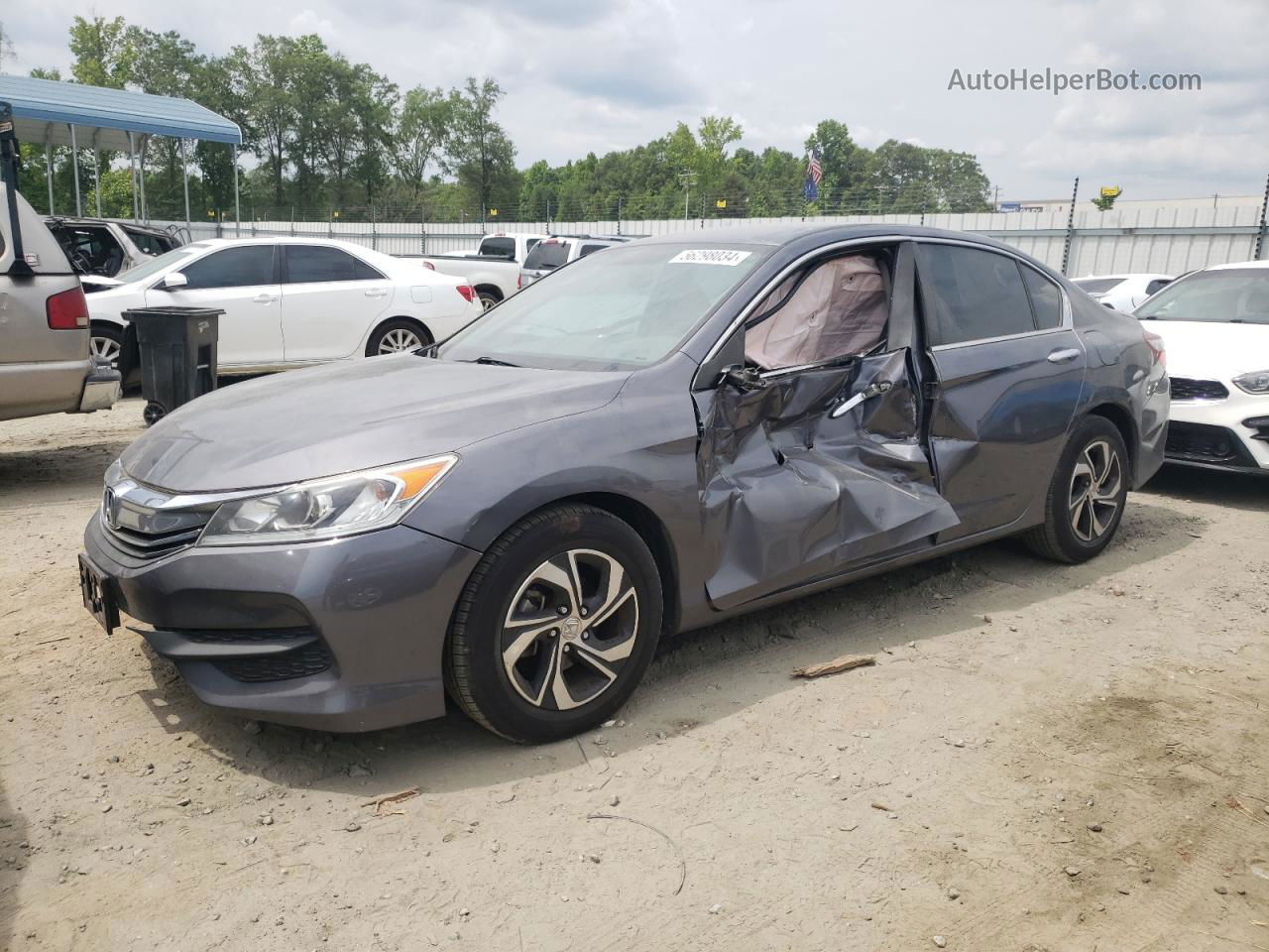 2017 Honda Accord Lx Gray vin: 1HGCR2F35HA002009