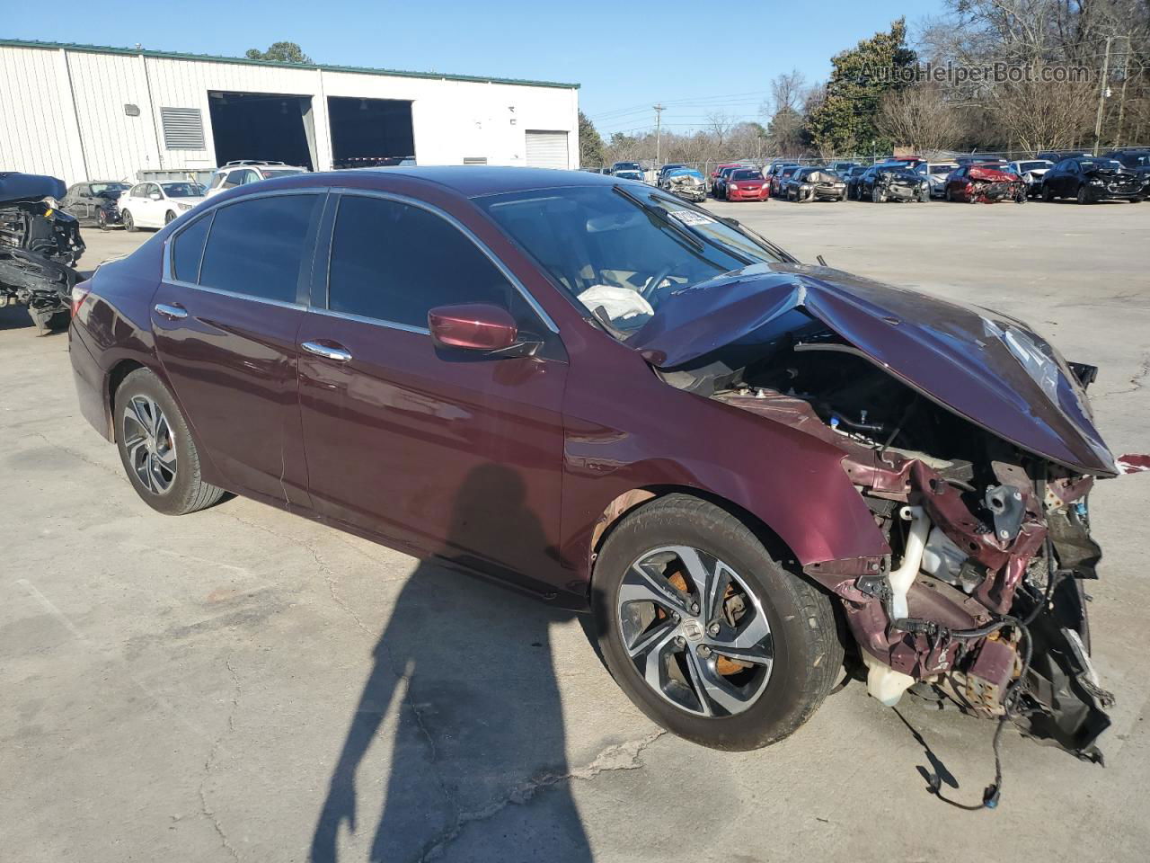 2017 Honda Accord Lx Red vin: 1HGCR2F35HA063957