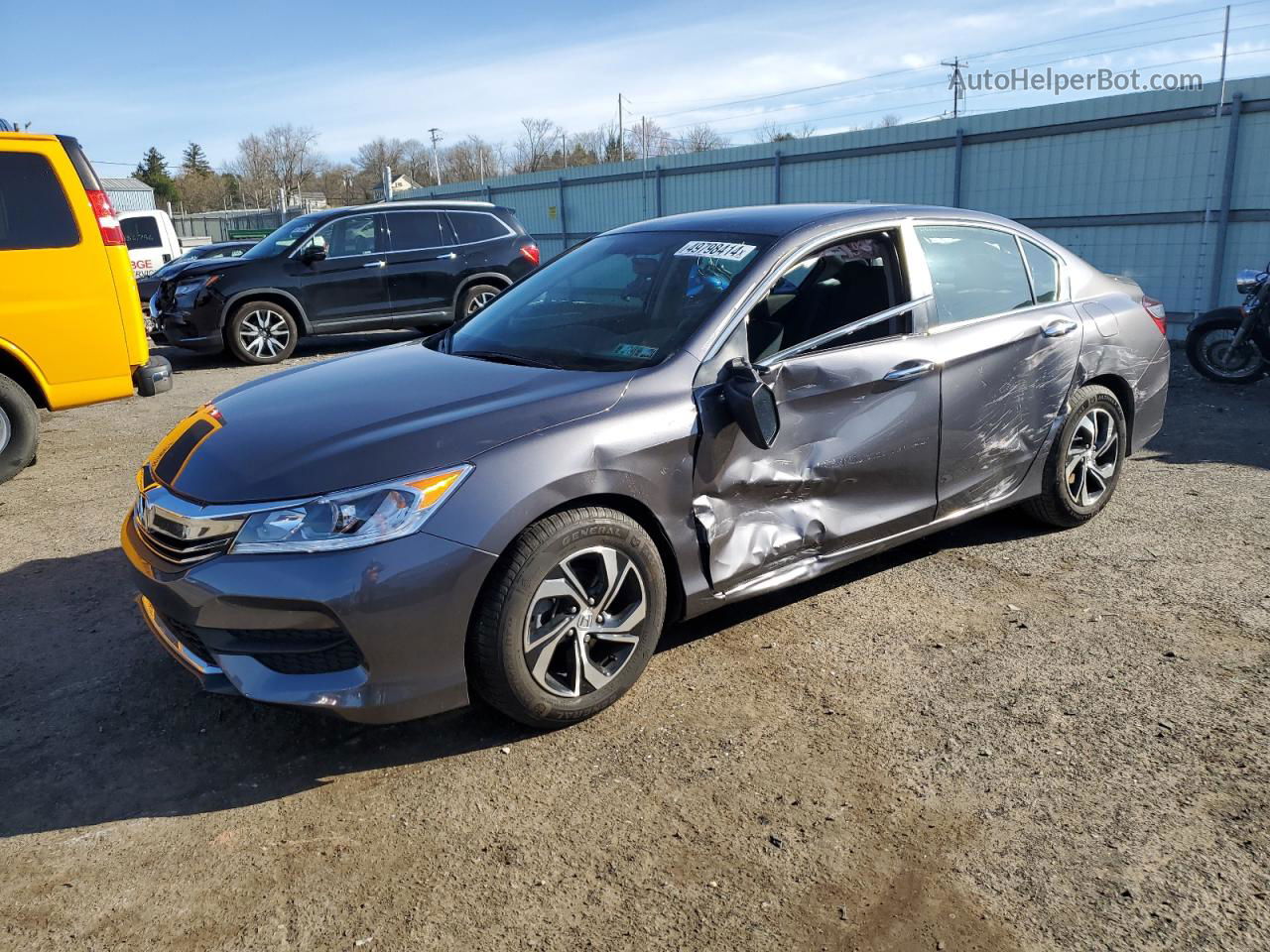 2017 Honda Accord Lx Gray vin: 1HGCR2F35HA068611