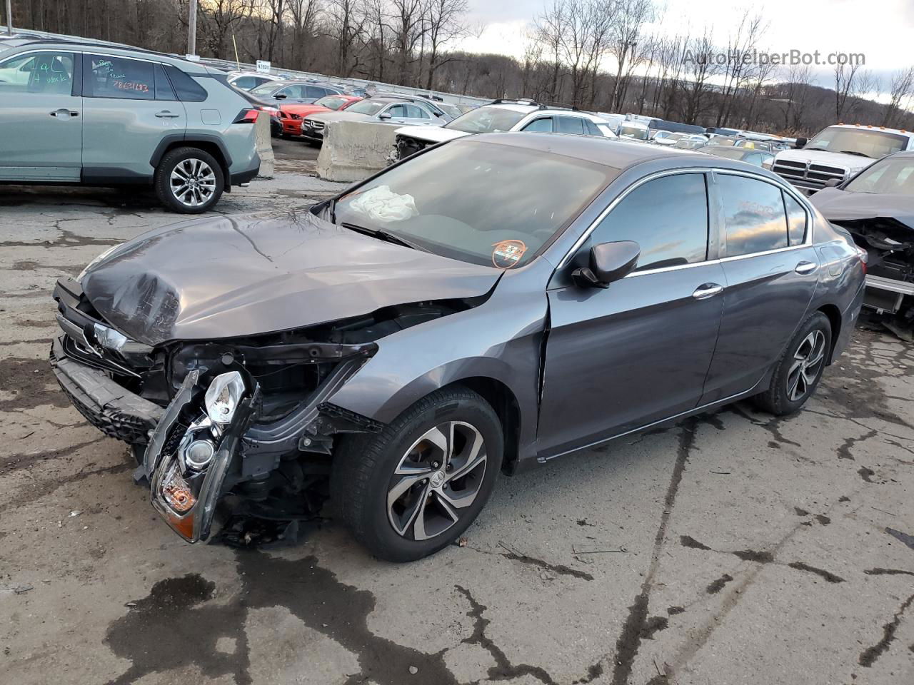 2017 Honda Accord Lx Gray vin: 1HGCR2F35HA167753