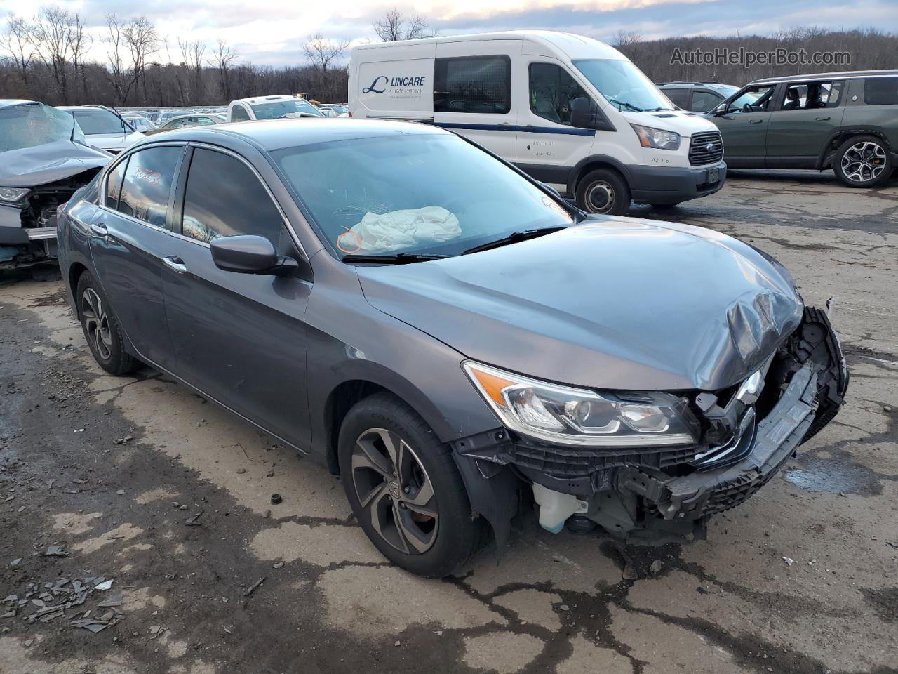 2017 Honda Accord Lx Gray vin: 1HGCR2F35HA167753