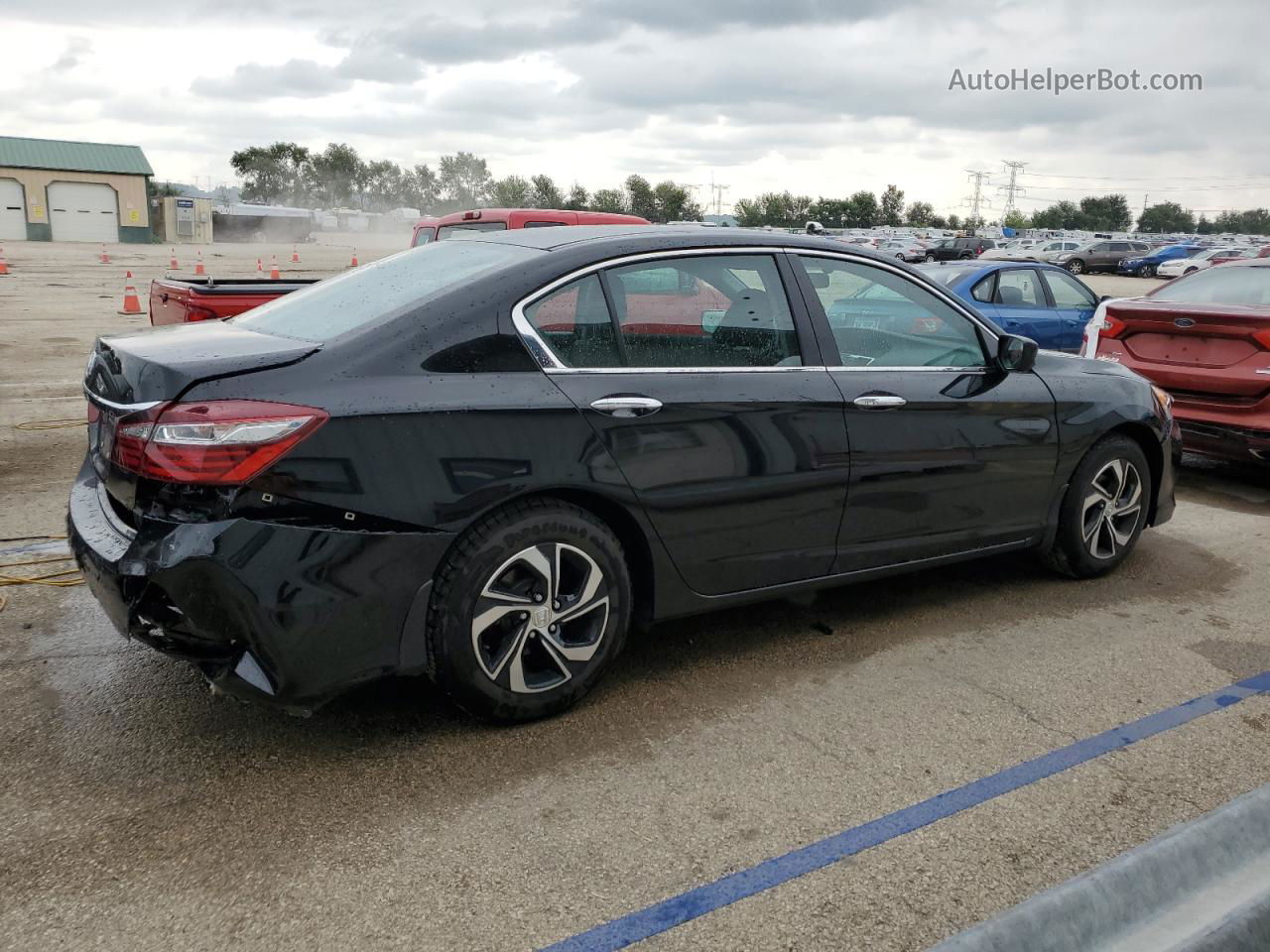 2017 Honda Accord Lx Черный vin: 1HGCR2F35HA177182