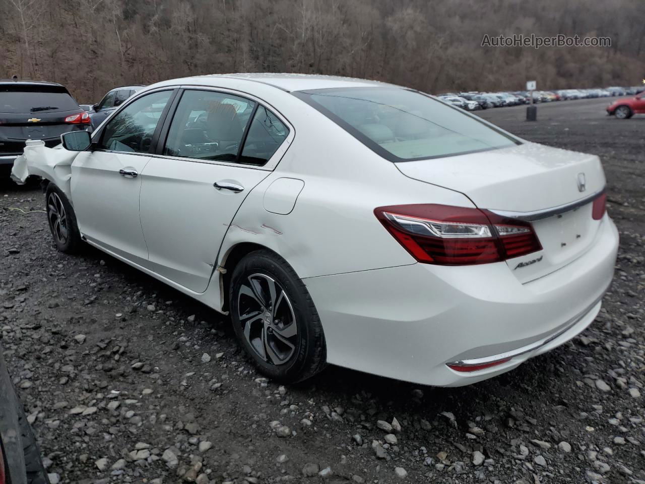 2017 Honda Accord Lx White vin: 1HGCR2F35HA185931