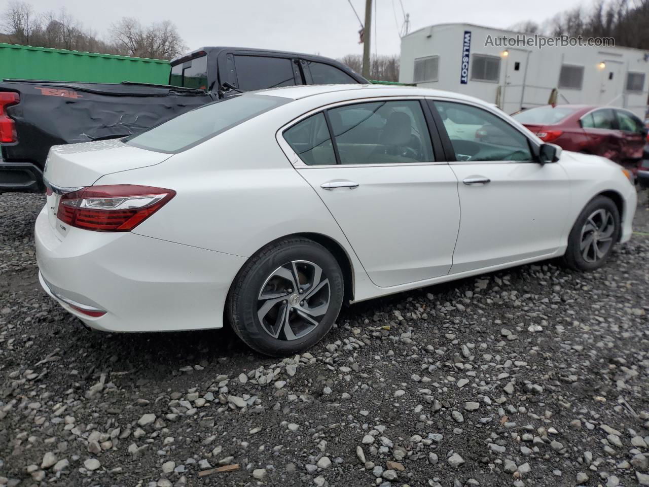 2017 Honda Accord Lx White vin: 1HGCR2F35HA185931