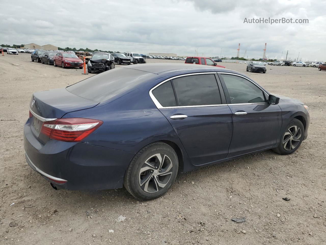 2017 Honda Accord Lx Blue vin: 1HGCR2F35HA209936