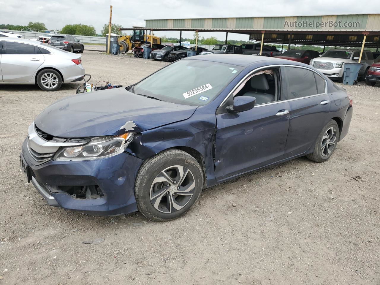 2017 Honda Accord Lx Blue vin: 1HGCR2F35HA209936