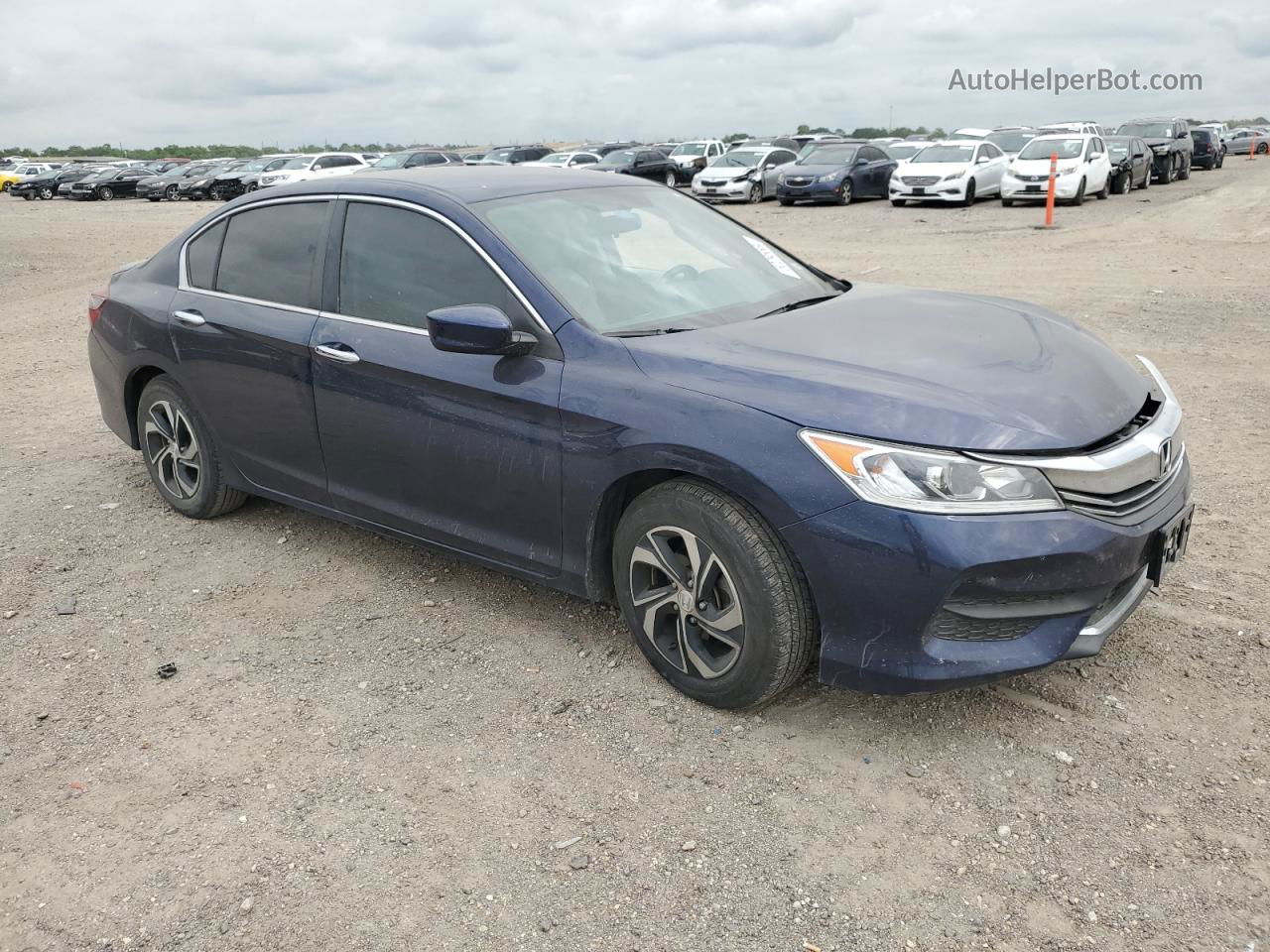 2017 Honda Accord Lx Blue vin: 1HGCR2F35HA209936