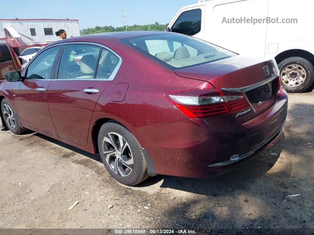 2017 Honda Accord Lx Burgundy vin: 1HGCR2F35HA229376