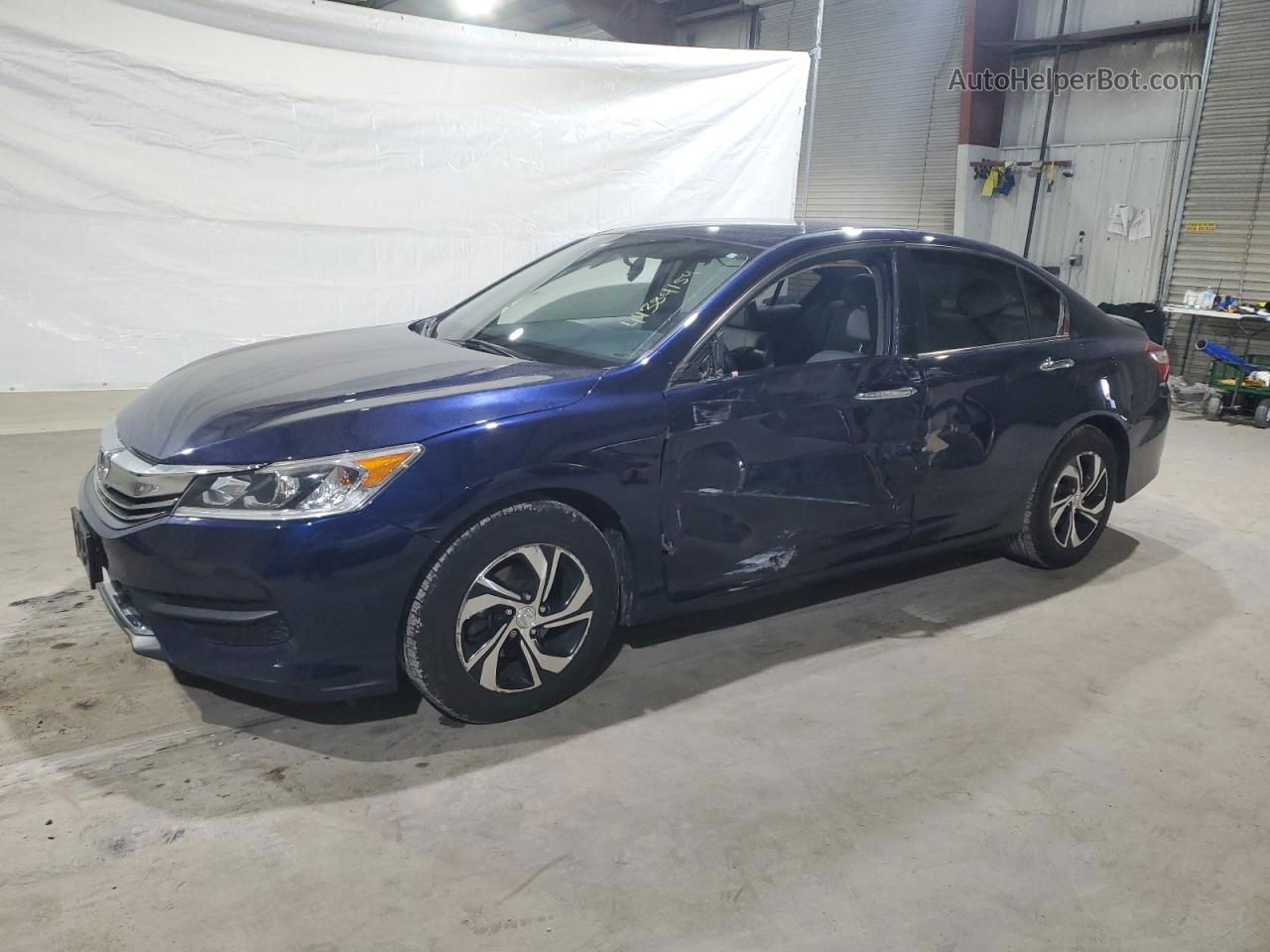 2017 Honda Accord Lx Blue vin: 1HGCR2F35HA262815