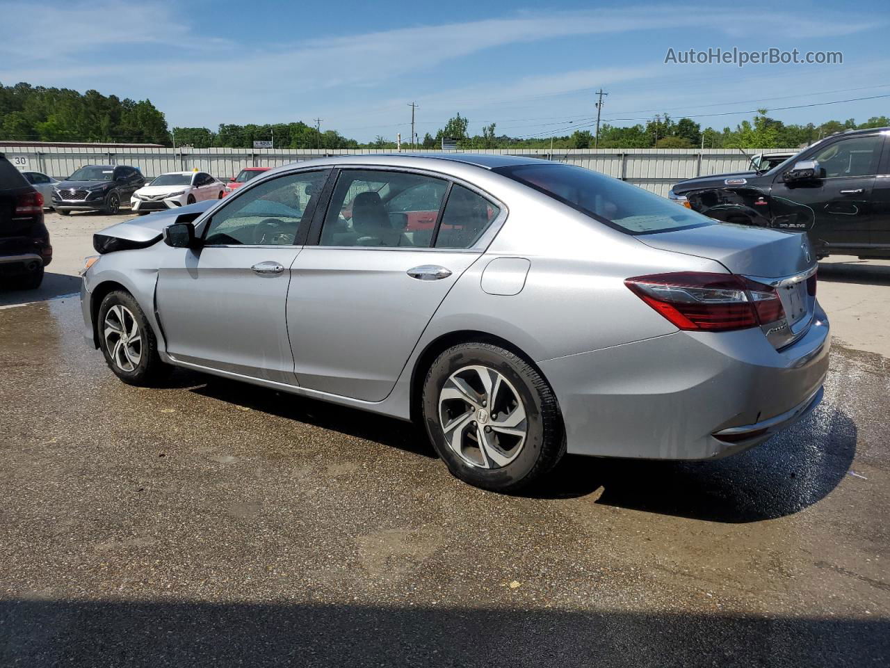 2017 Honda Accord Lx Silver vin: 1HGCR2F35HA264418