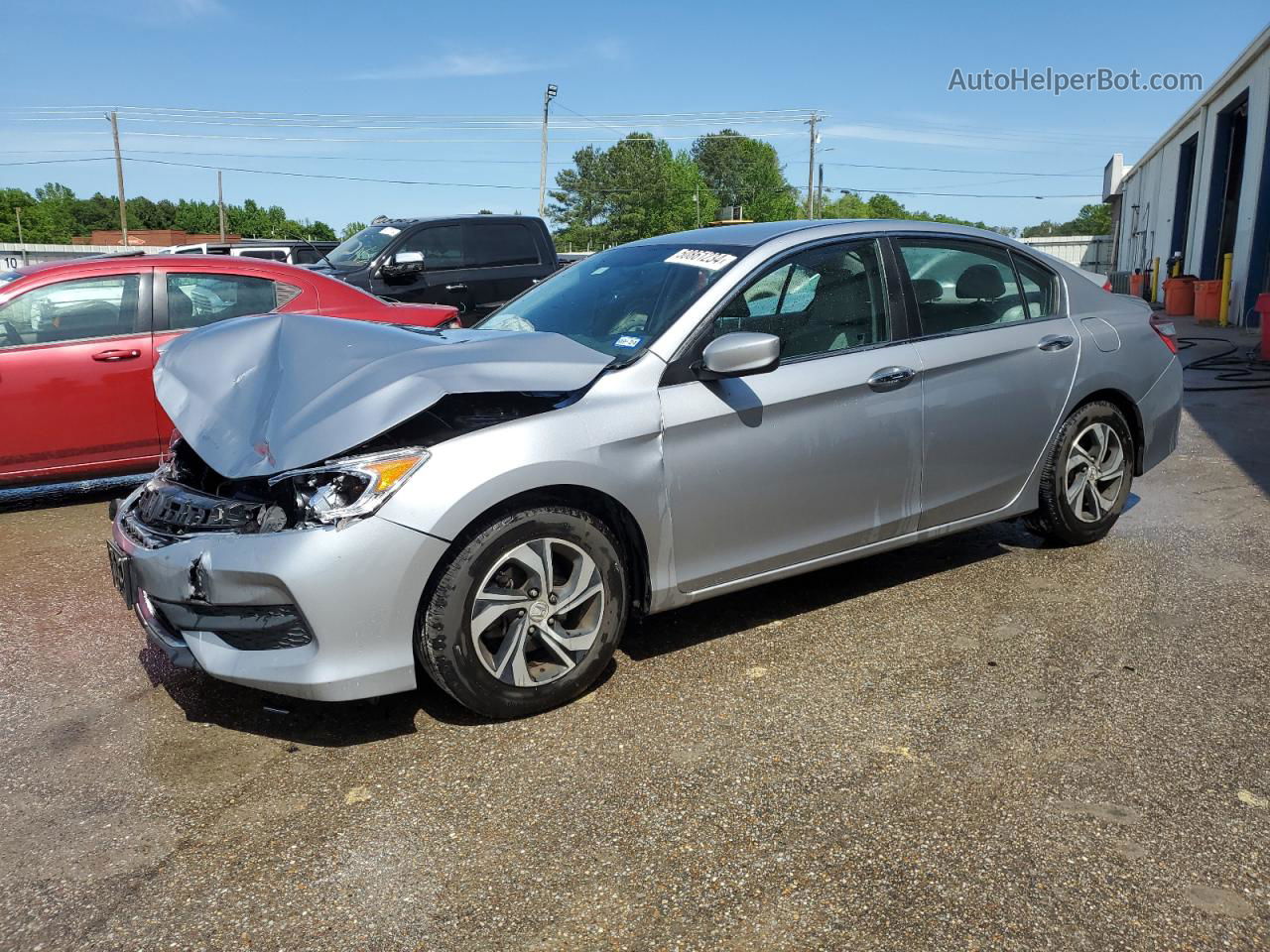 2017 Honda Accord Lx Silver vin: 1HGCR2F35HA264418