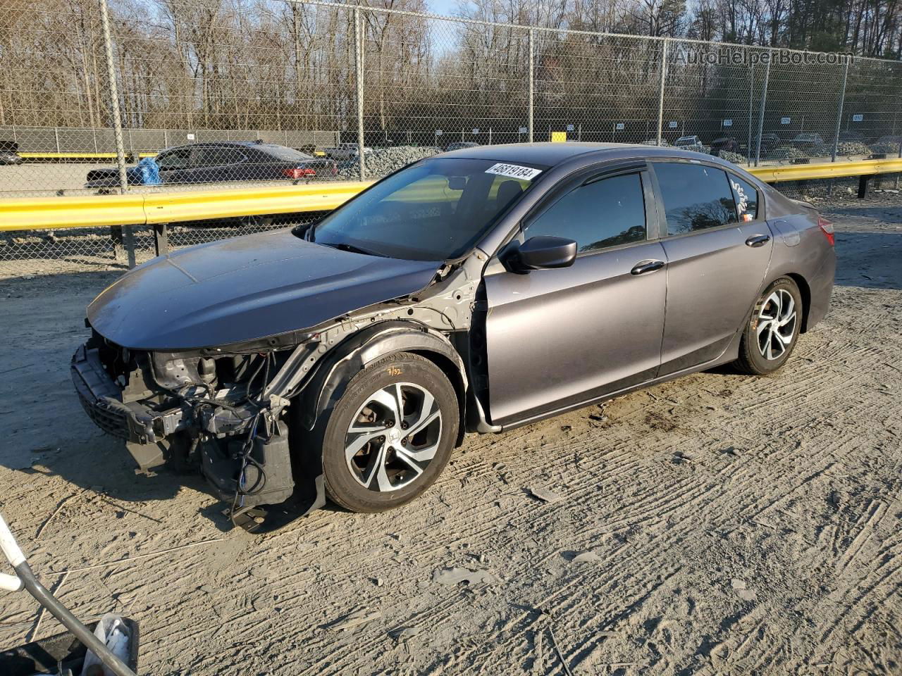 2017 Honda Accord Lx Gray vin: 1HGCR2F35HA280165