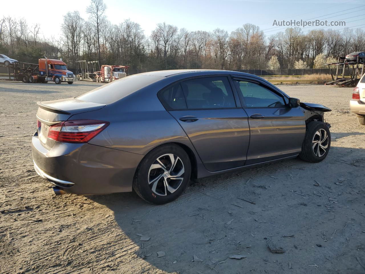 2017 Honda Accord Lx Gray vin: 1HGCR2F35HA280165