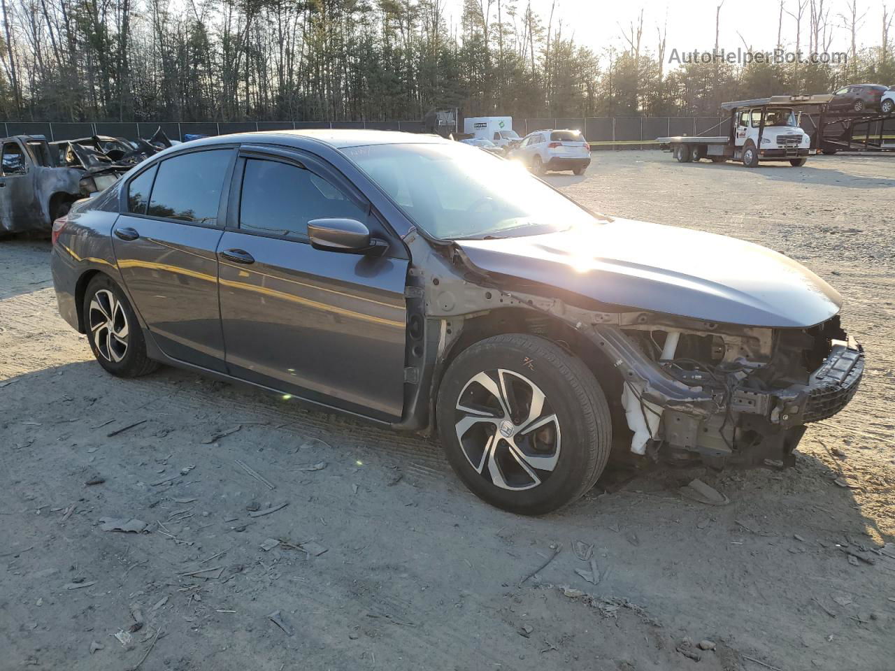 2017 Honda Accord Lx Gray vin: 1HGCR2F35HA280165