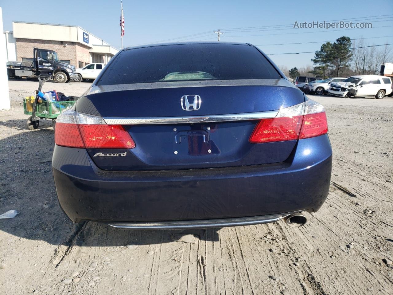 2014 Honda Accord Lx Blue vin: 1HGCR2F36EA048847