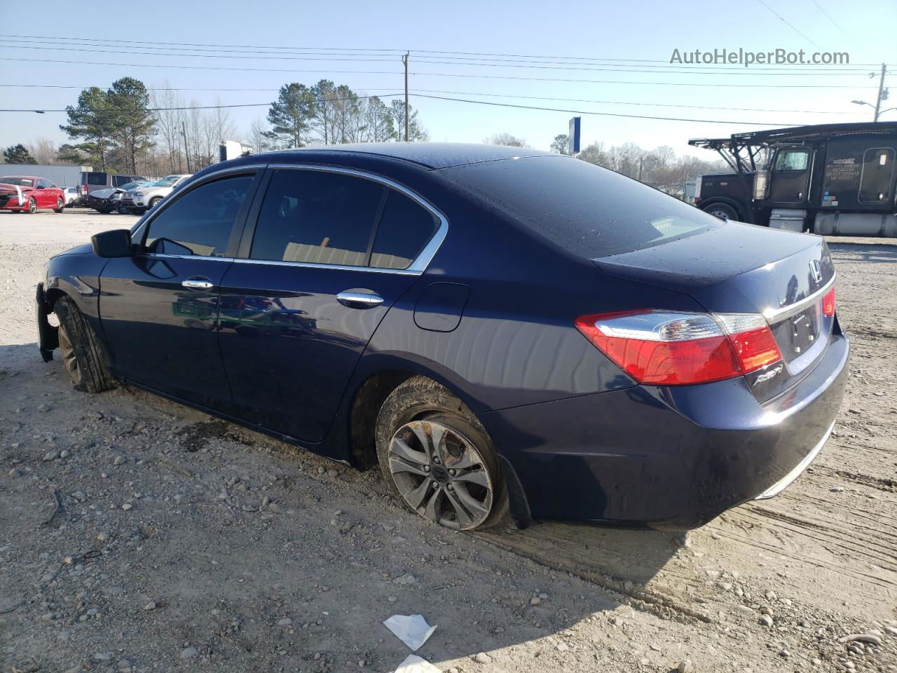 2014 Honda Accord Lx Blue vin: 1HGCR2F36EA048847