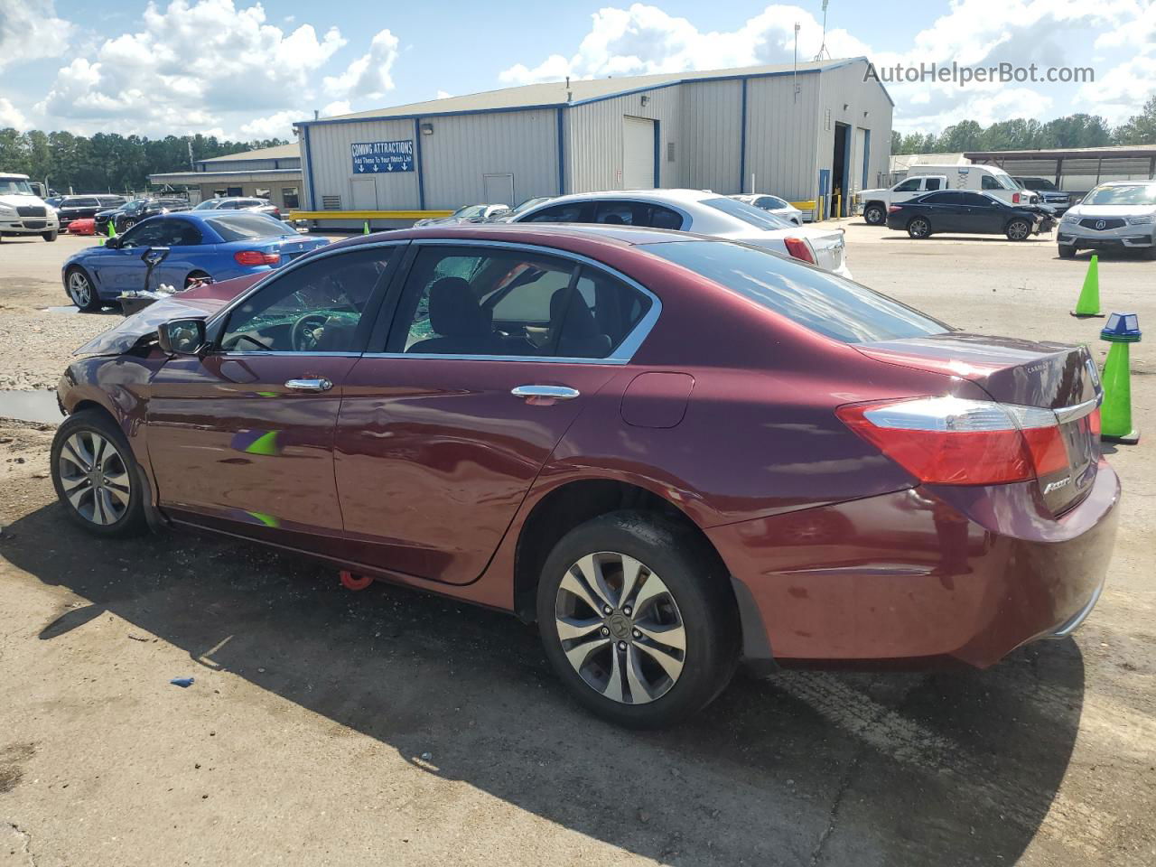 2014 Honda Accord Lx Maroon vin: 1HGCR2F36EA086658