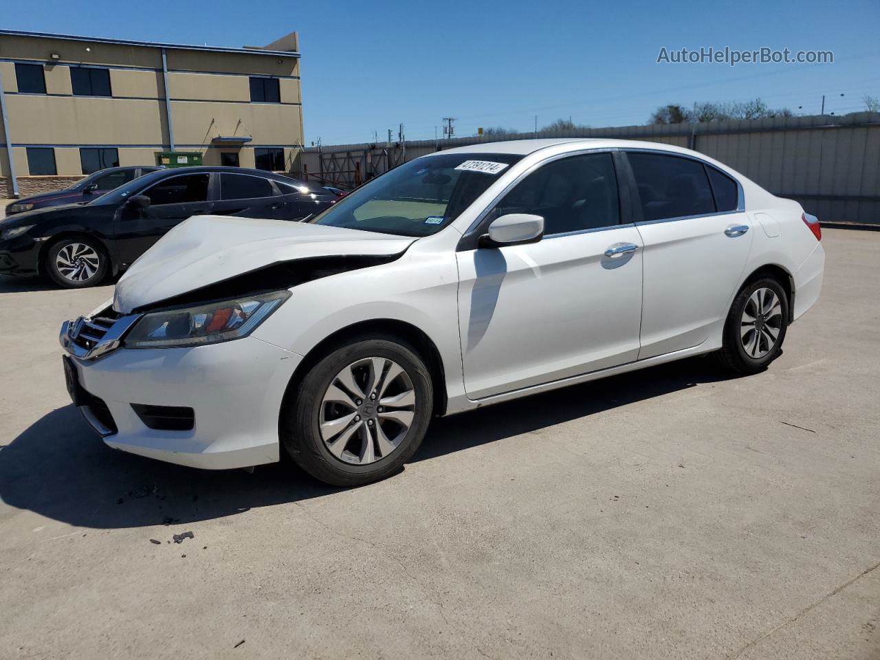 2014 Honda Accord Lx White vin: 1HGCR2F36EA112854