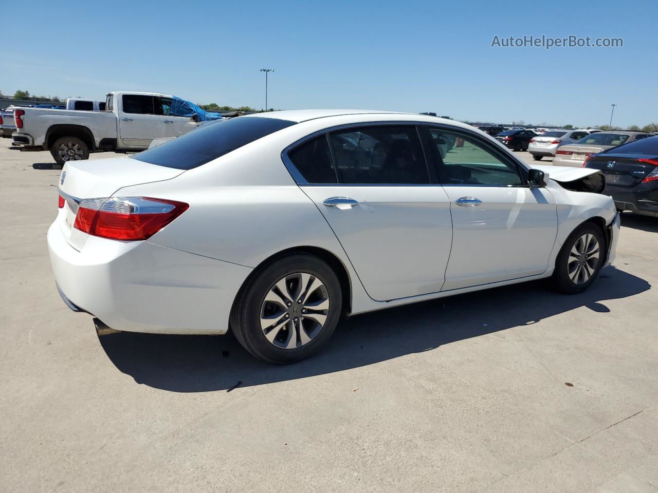 2014 Honda Accord Lx White vin: 1HGCR2F36EA112854