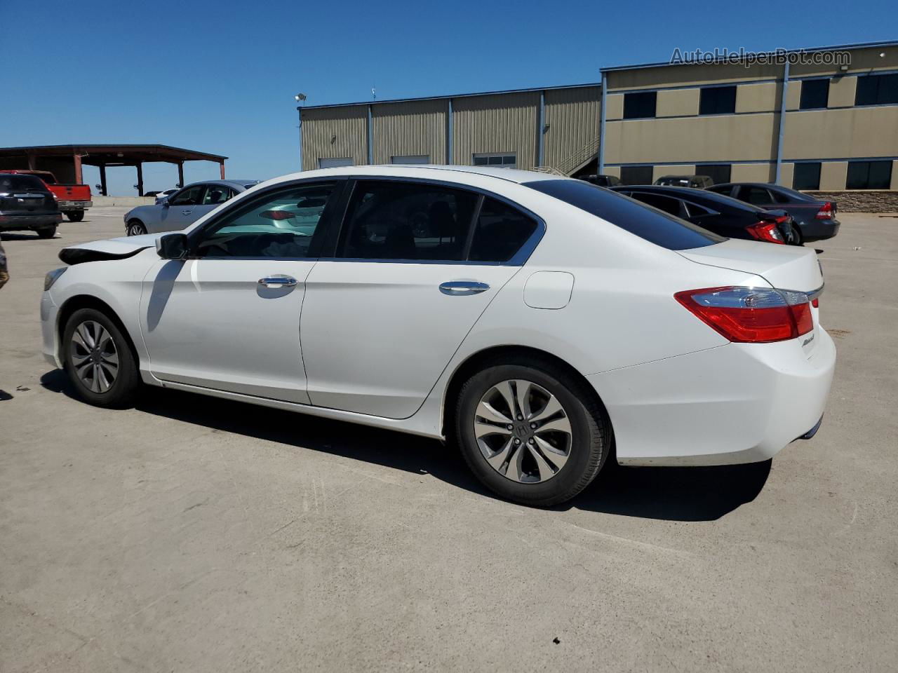 2014 Honda Accord Lx White vin: 1HGCR2F36EA112854