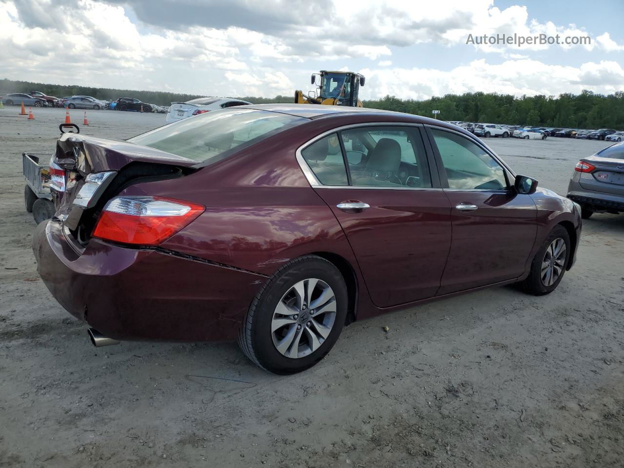 2014 Honda Accord Lx Burgundy vin: 1HGCR2F36EA140282