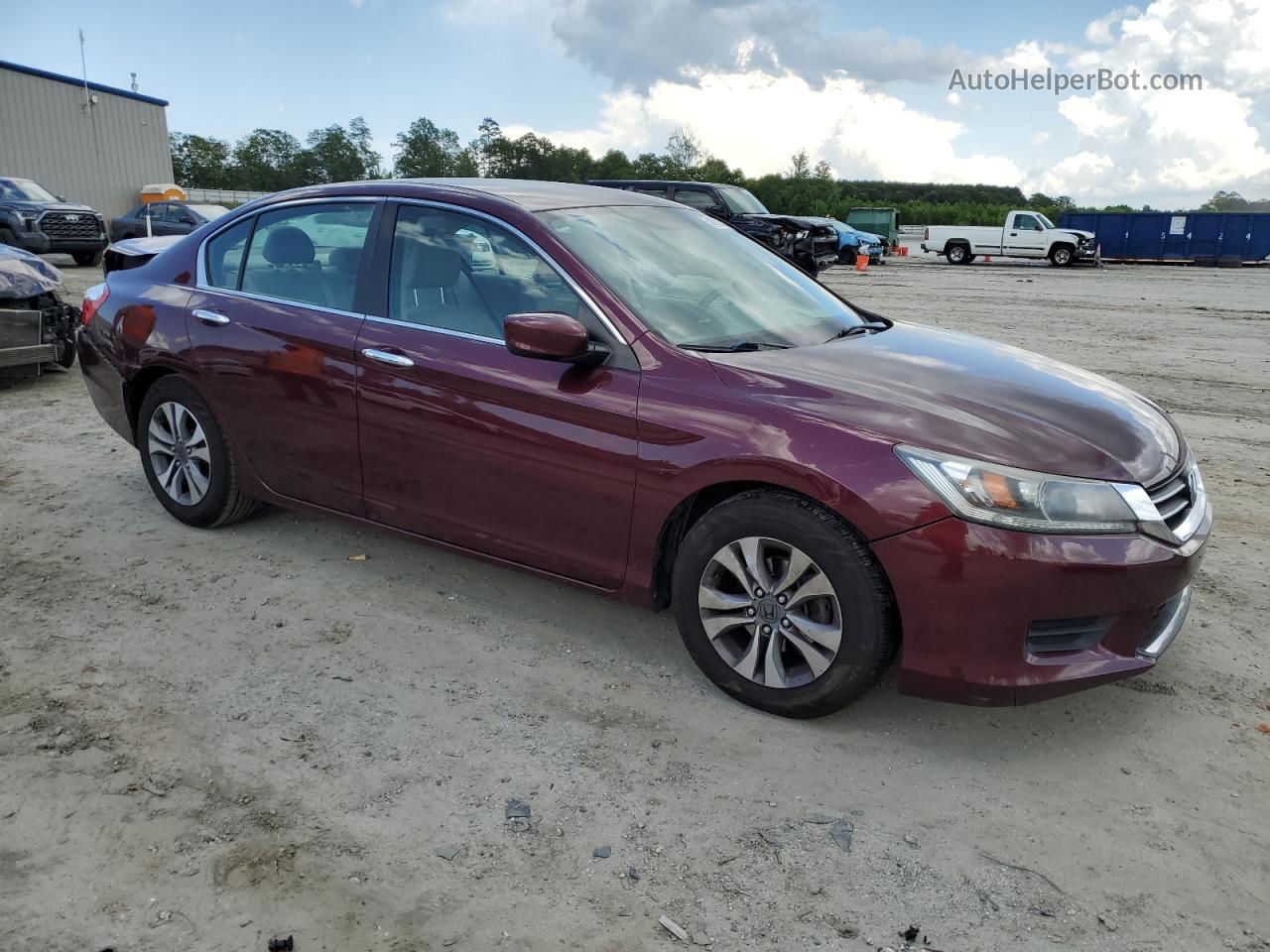 2014 Honda Accord Lx Burgundy vin: 1HGCR2F36EA140282