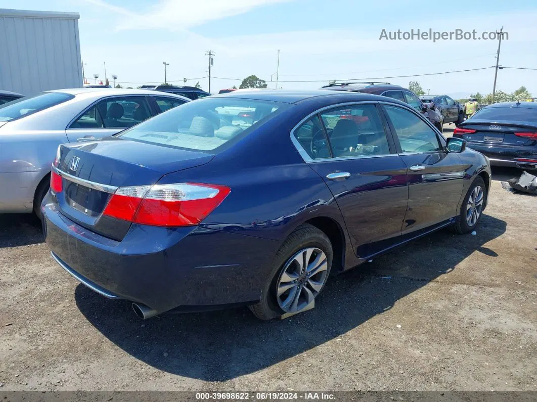 2014 Honda Accord Lx Blue vin: 1HGCR2F36EA146843