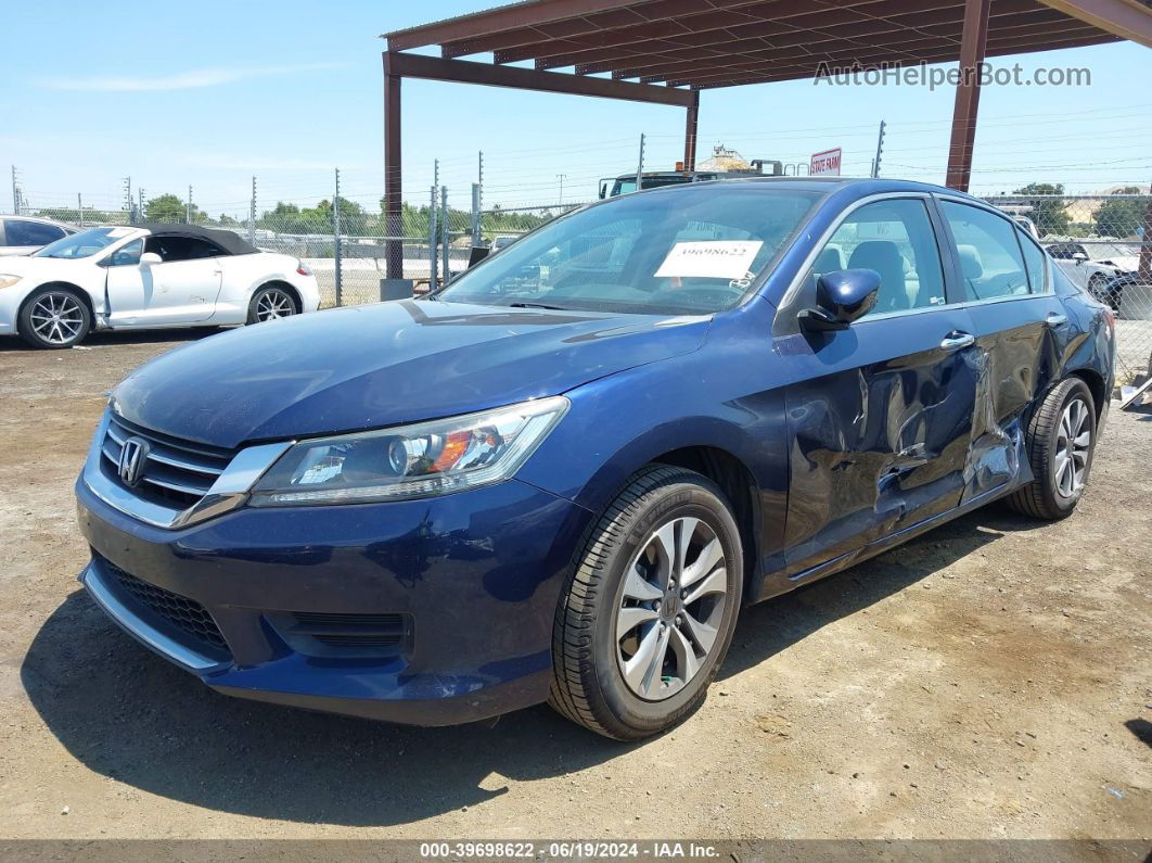 2014 Honda Accord Lx Blue vin: 1HGCR2F36EA146843