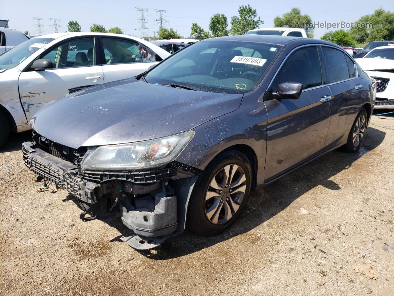 2014 Honda Accord Lx Серый vin: 1HGCR2F36EA168874