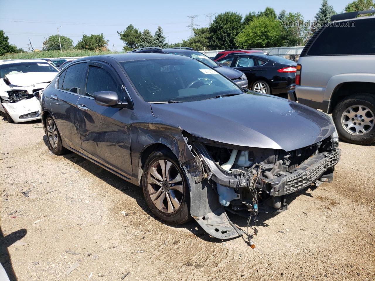 2014 Honda Accord Lx Серый vin: 1HGCR2F36EA168874