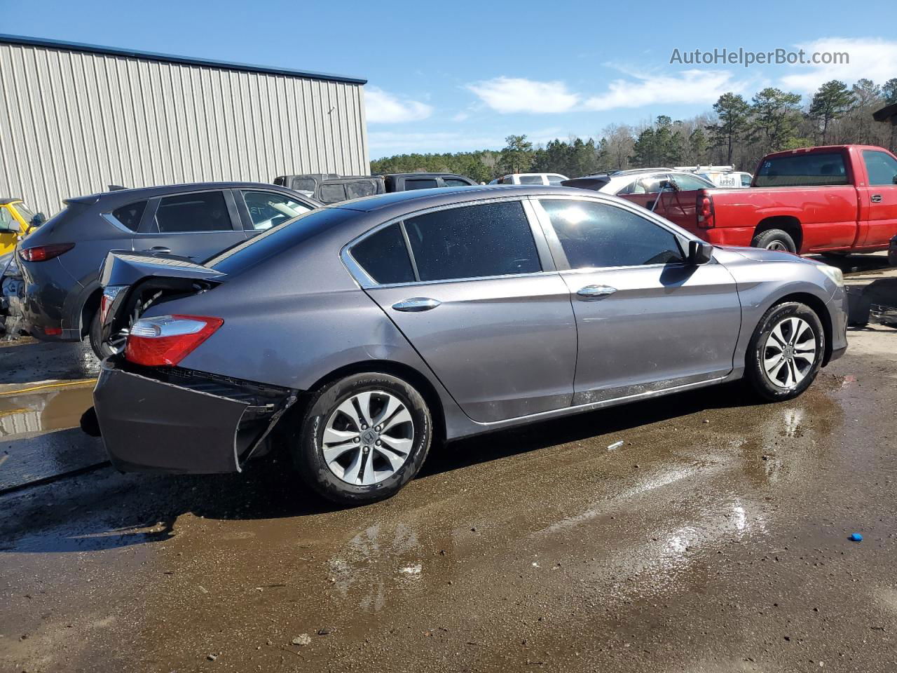 2014 Honda Accord Lx Gray vin: 1HGCR2F36EA199929