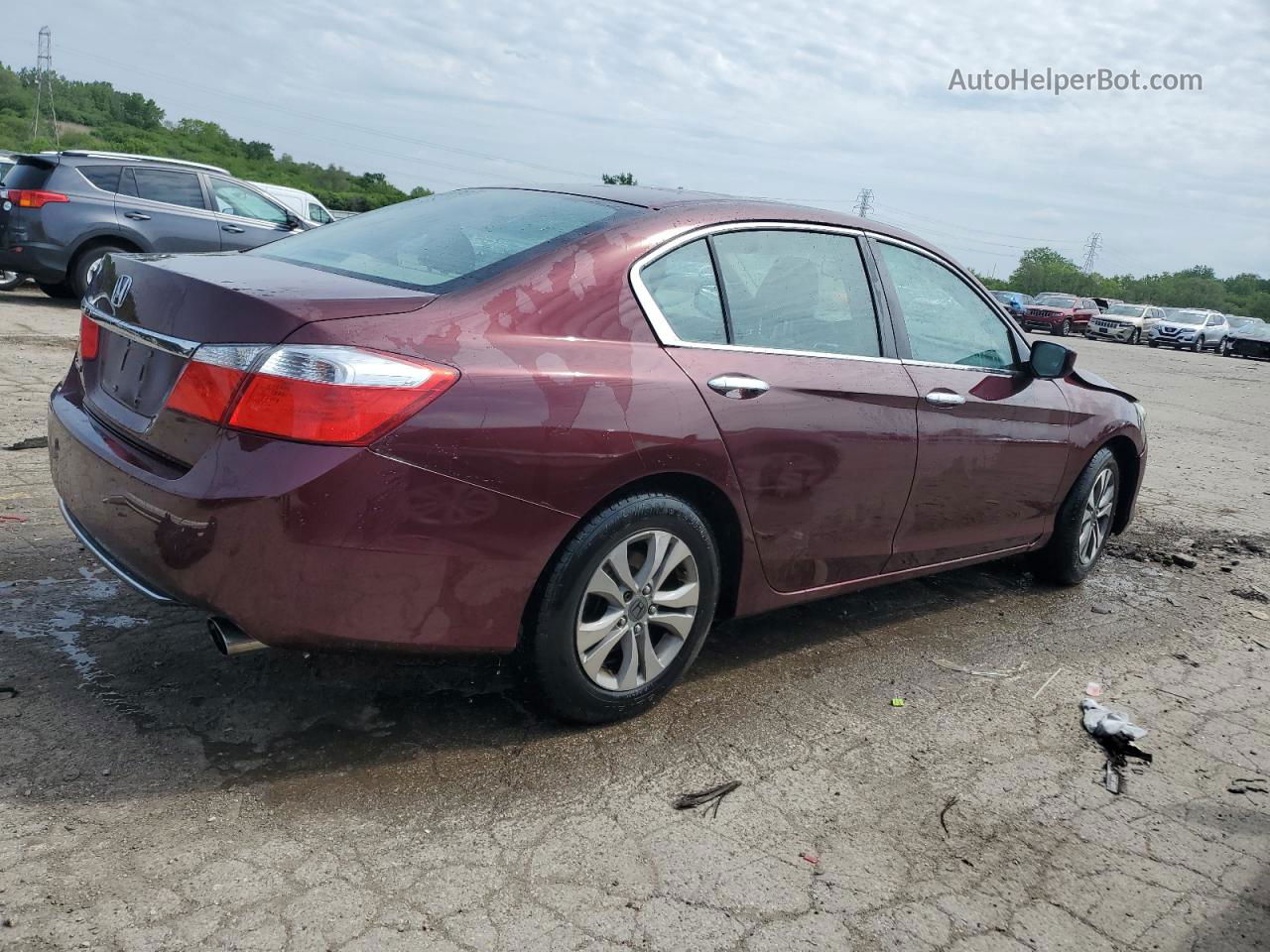 2014 Honda Accord Lx Бордовый vin: 1HGCR2F36EA220259