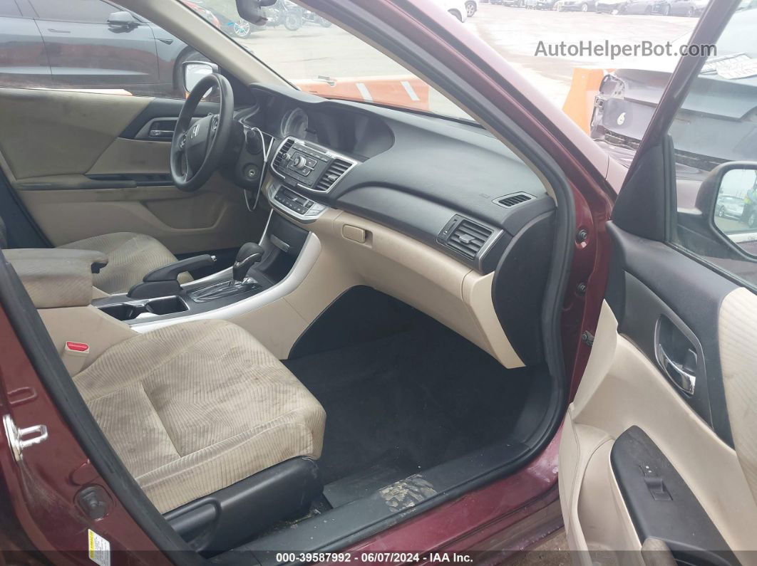 2014 Honda Accord Lx Бордовый vin: 1HGCR2F36EA234145